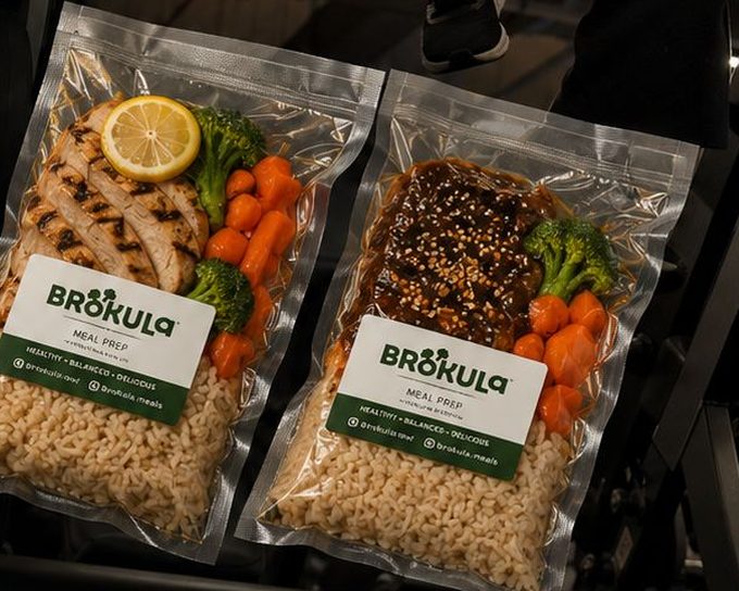Brokula meal prep packs — chicken and beef with rice and vegetables